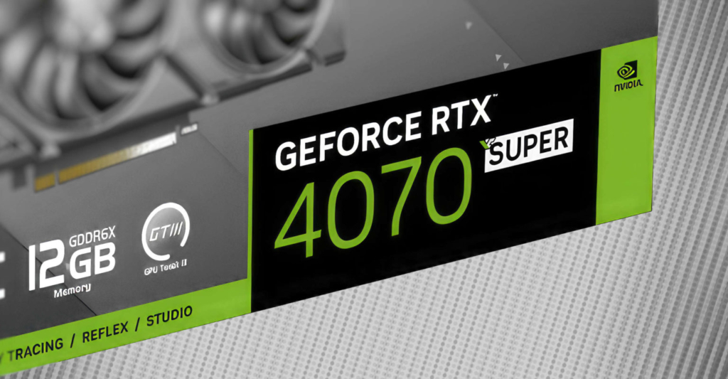 dettaglio logo su scatola RTX 4070 Super